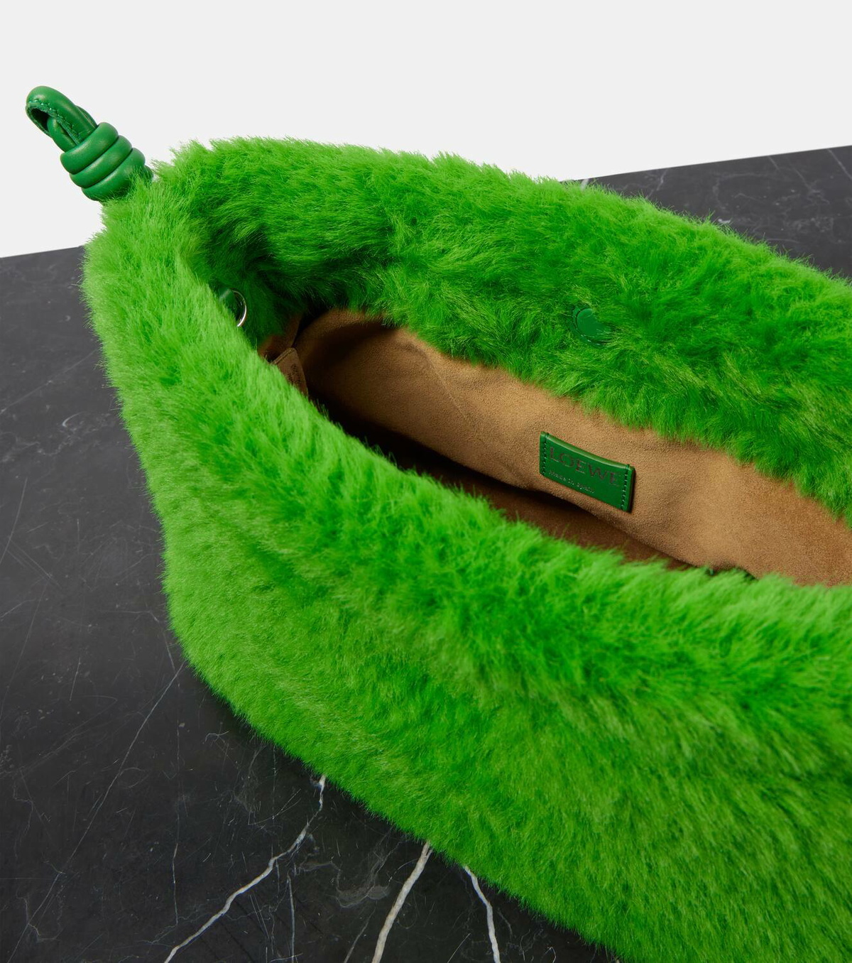 Loewe Flamenco Small faux fur bucket bag Loewe