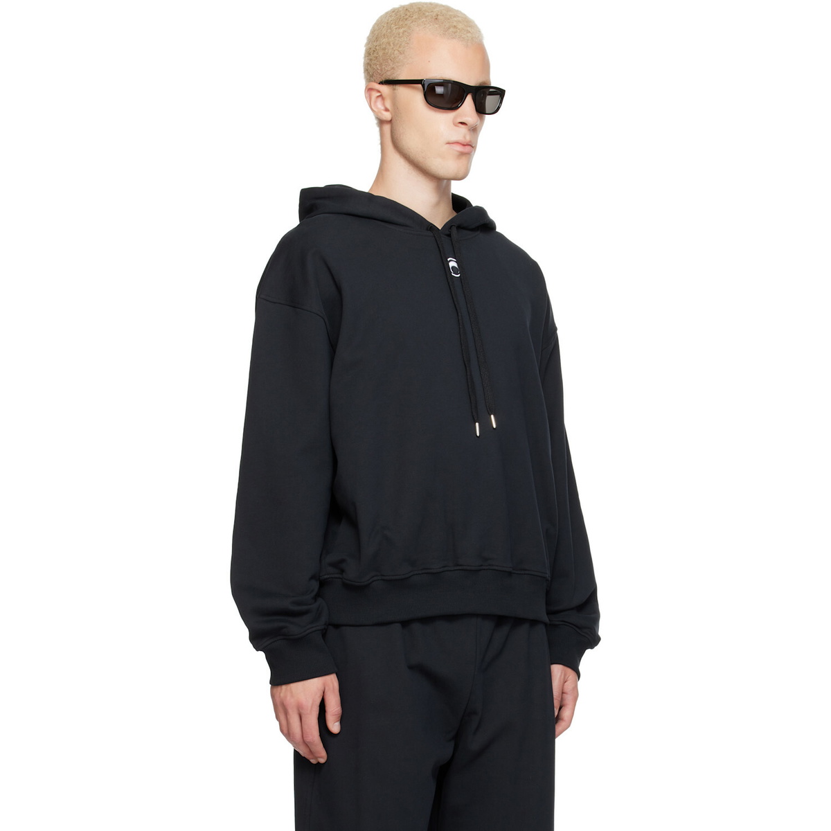 Marine Serre Black Moon Logo Hoodie