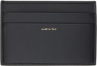 Paul Smith Black Leather Signature Stripe Block Credit Card Holder