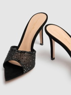 GIANVITO ROSSI 85mm Rania Suede & Organza Mules