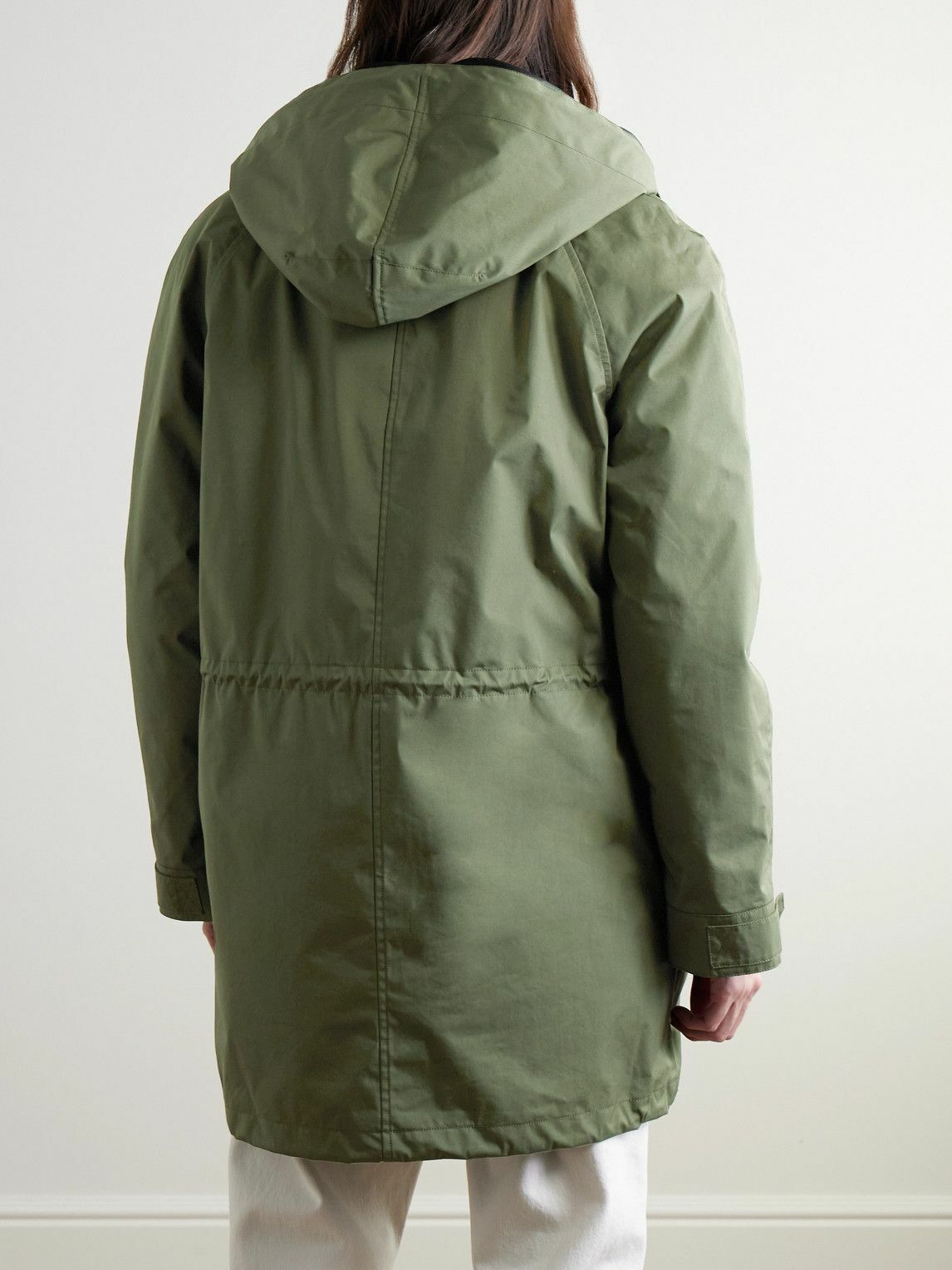Yves Salomon - Cotton-Blend Twill Parka with Detachable Shearling Liner - Green