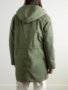 Yves Salomon - Cotton-Blend Twill Parka with Detachable Shearling Liner - Green