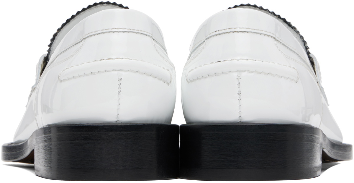 Stefan Cooke White Slashed Boat Shoes