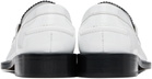 Stefan Cooke White Slashed Boat Shoes