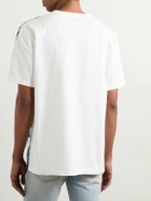 McQueen - Printed Cotton-Jersey T-Shirt - Blue