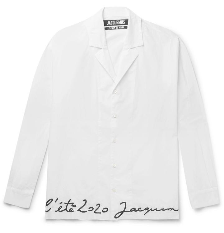 Photo: Jacquemus - Coup De Soleil Camp-Collar Embroidered Cotton Shirt - White