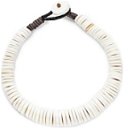 Peyote Bird - Shell Bracelet - White