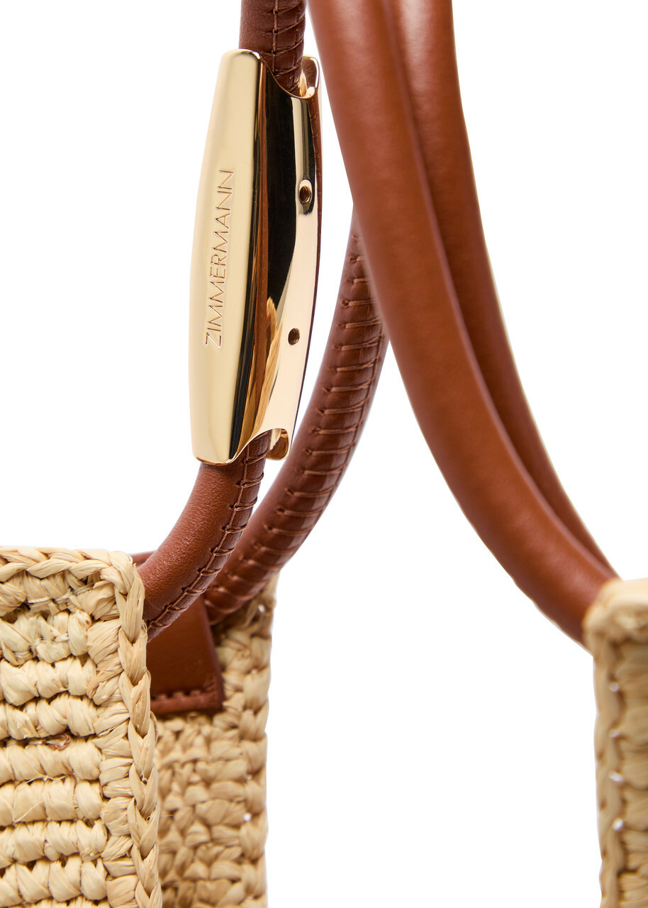 Zimmermann Goldentime Fringe-trimmed Crochet Raffia Tote - Natural - One Size