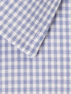 CHARVET - Blue Slim-Fit Gingham Checked Cotton Shirt - Blue