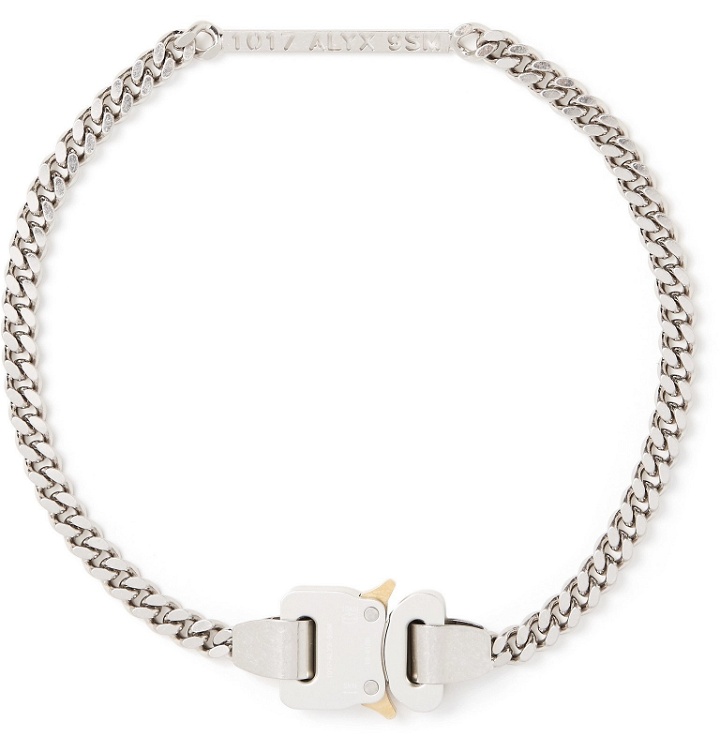 Photo: 1017 ALYX 9SM - Logo-Detailed Silver-Tone Chain Necklace - Silver