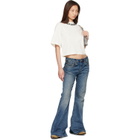 Palm Angels Off-White Neck Logo Boxy T-shirt
