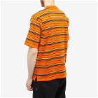 Flagstuff Men's Border Stripe T-Shirt in Orange
