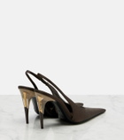 Saint Laurent Goya crêpe satin slingback pumps