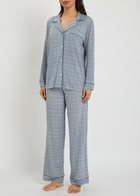 Eberjey Gisele Printed Jersey Pyjama set Navy