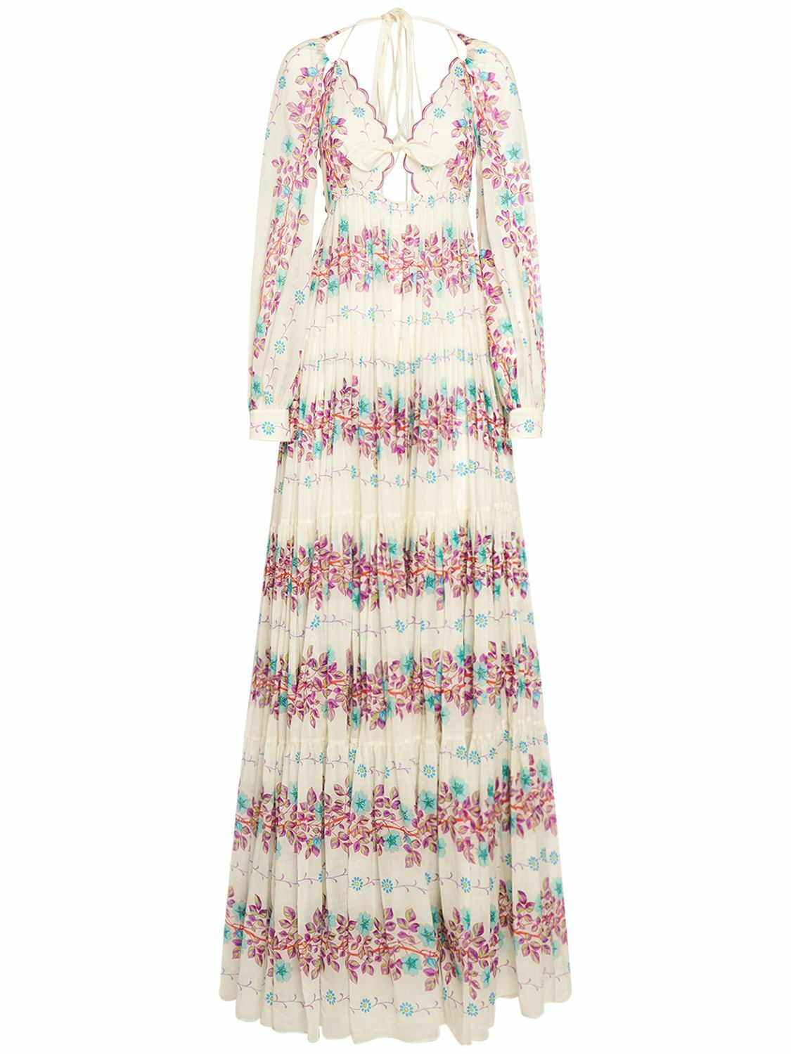 ETRO - Printed Cotton Long Sleeve Maxi Dress Etro