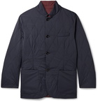 Brunello Cucinelli - Reversible Cashmere and Silk-Blend Bomber Jacket - Blue