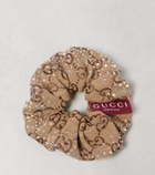 Gucci GG Canvas crystal-embellished scrunchie