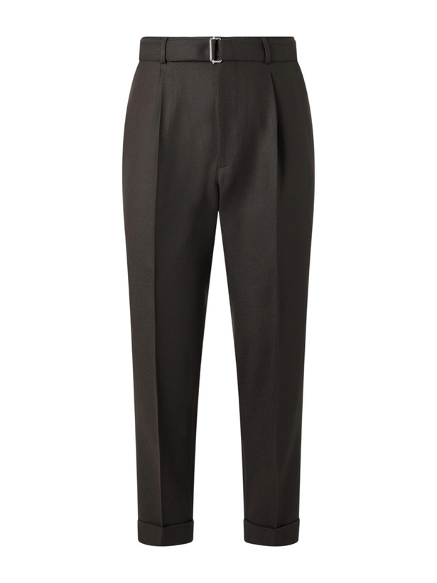 Photo: Officine Générale - Hugo Tapered Virgin Wool-Twill Suit Trousers - Brown