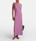 Asceno Valencia silk crêpe maxi dress
