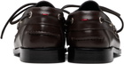 Aeyde Brown Harris Leather Boat Shoes