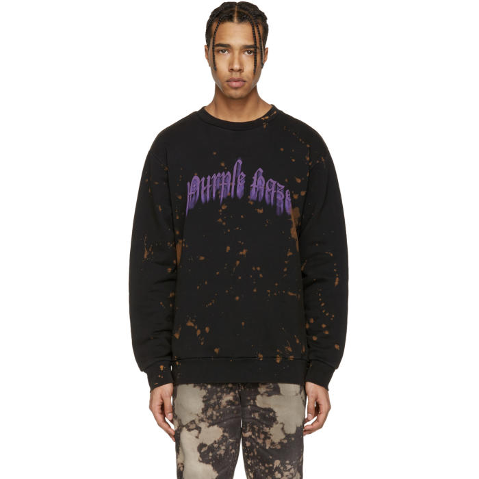 Palm angels black 2024 and purple hoodie