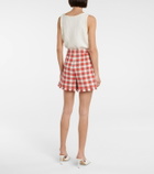 Oscar de la Renta Checked wool-blend shorts