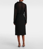 Gucci Wool-blend tweed midi skirt