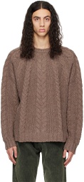 HOPE Brown Cable Sweater