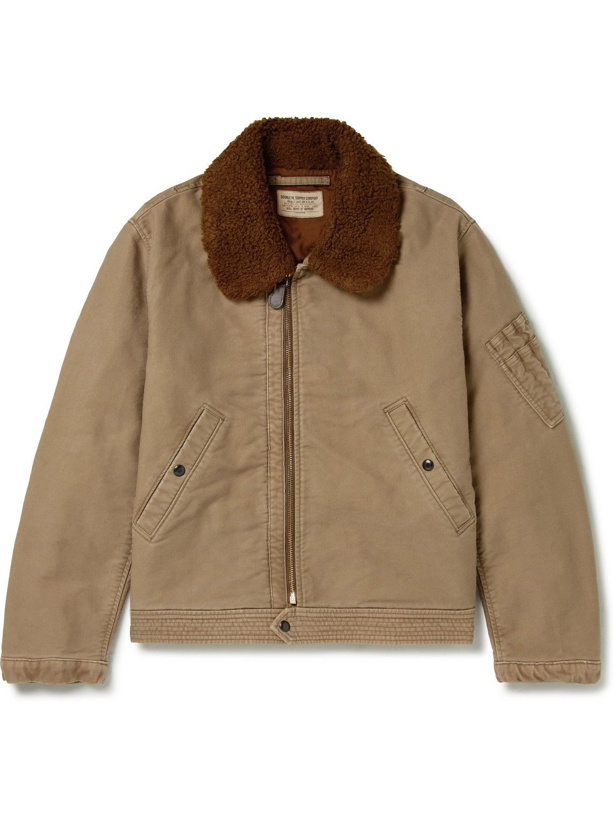 Photo: RRL - Clayworth Faux Shearling Trimmed Cotton Blouson Jacket - Green
