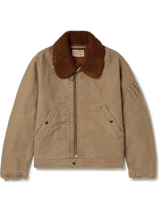 Photo: RRL - Clayworth Faux Shearling Trimmed Cotton Blouson Jacket - Green