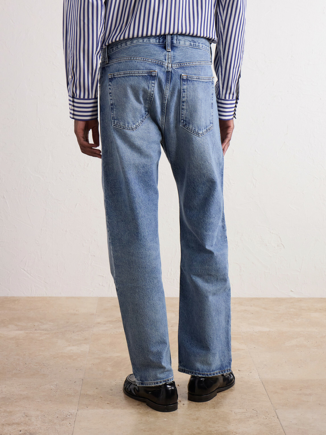 AGOLDE - Magnus Straight-Leg Distressed Organic Cotton Jeans - Blue