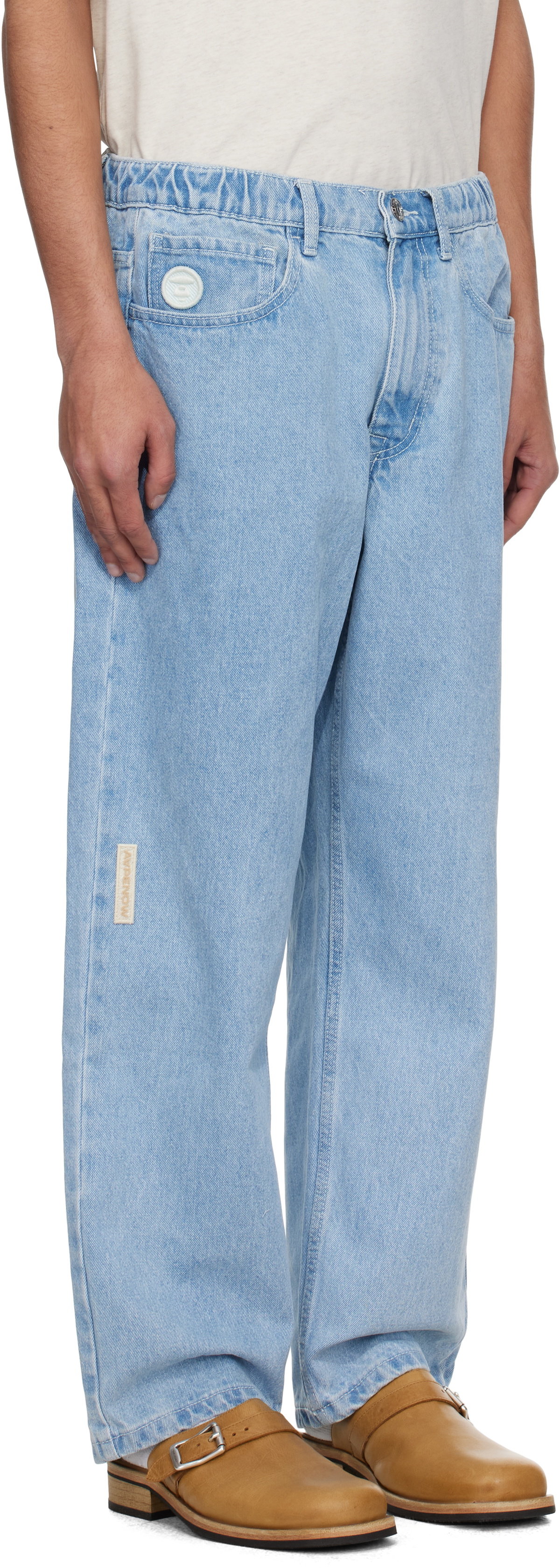 AAPE by A Bathing Ape Blue 'AAPE Now' Moonface Logo Jeans