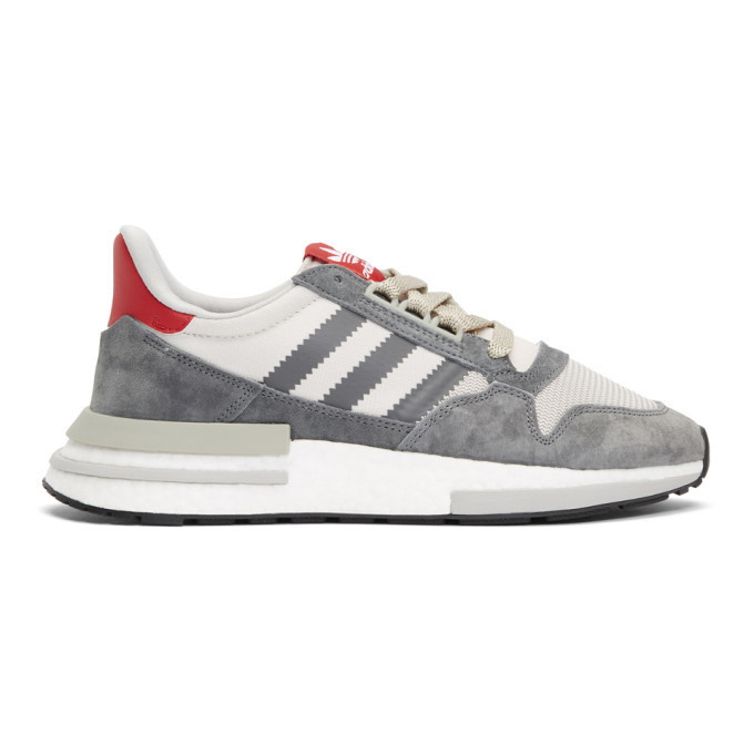 Photo: adidas Originals Grey and Red ZX 500 RM Sneakers