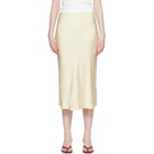 ANINE BING Yellow Bar Silk Midi Skirt