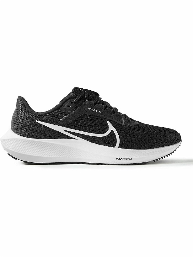 Photo: Nike Running - Air Zoom Pegasus 40 Rubber-Trimmed Mesh Running Sneakers - Black