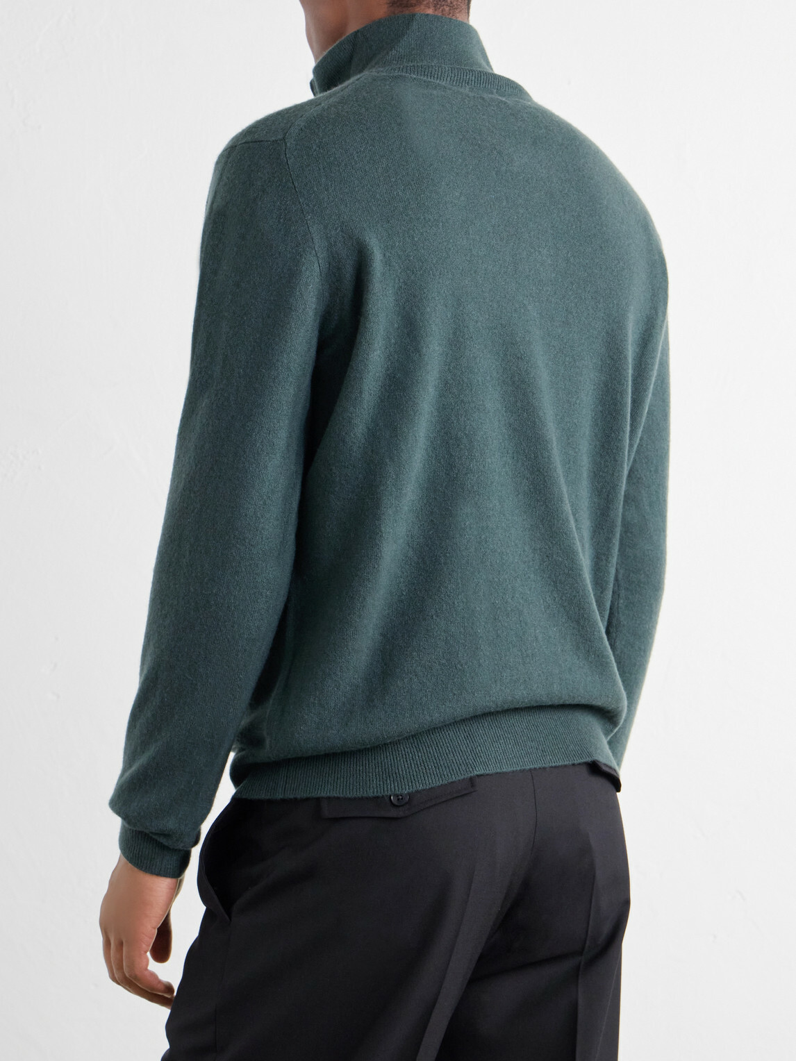 Massimo Alba - Liam Cashmere Half-Zip Sweater - Green