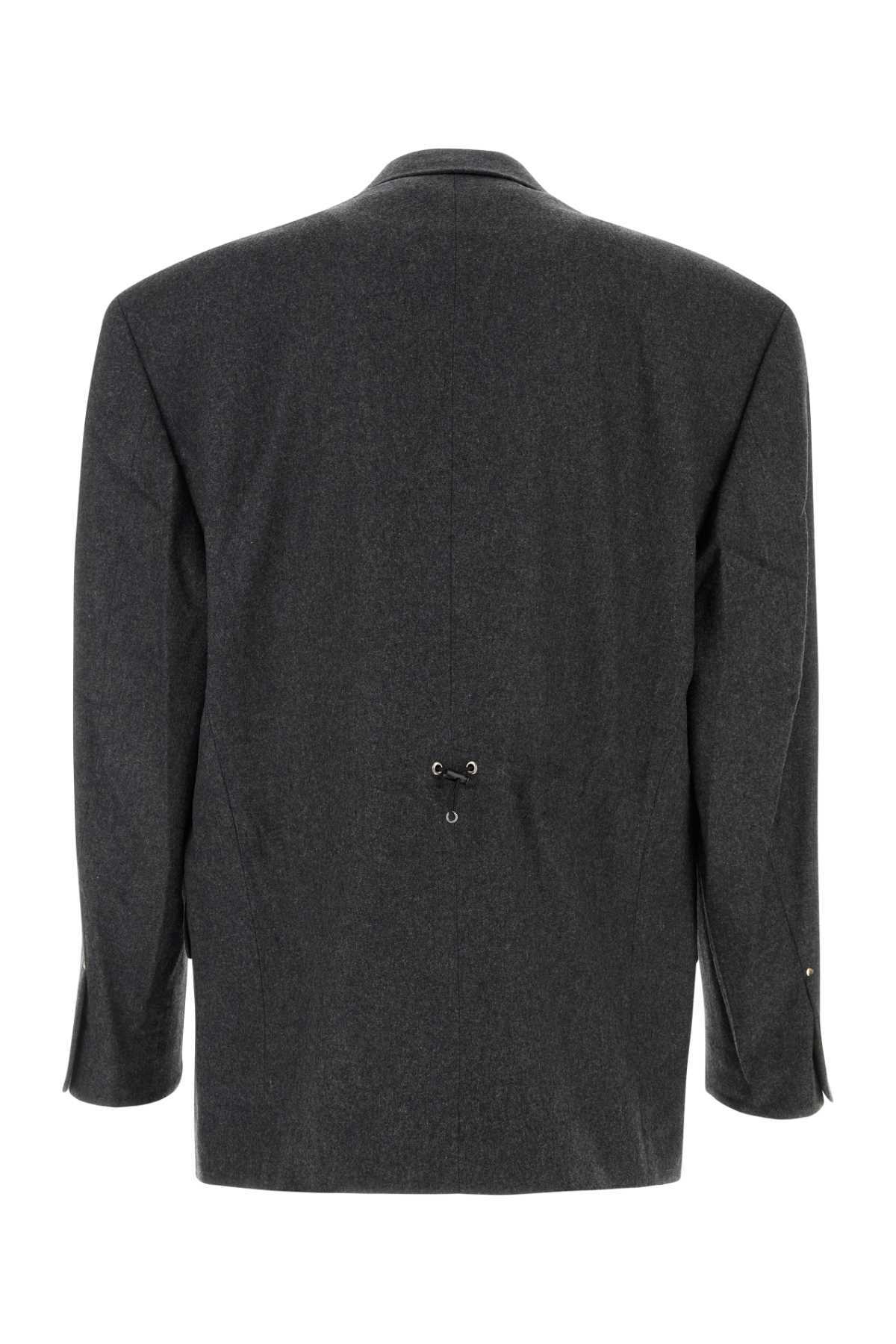 Random Identities Graphite Wool Blend Blazer