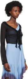 TheOpen Product Black Sea Shell Ruffle Blouse