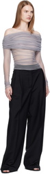 Christopher Esber Gray Veiled Top