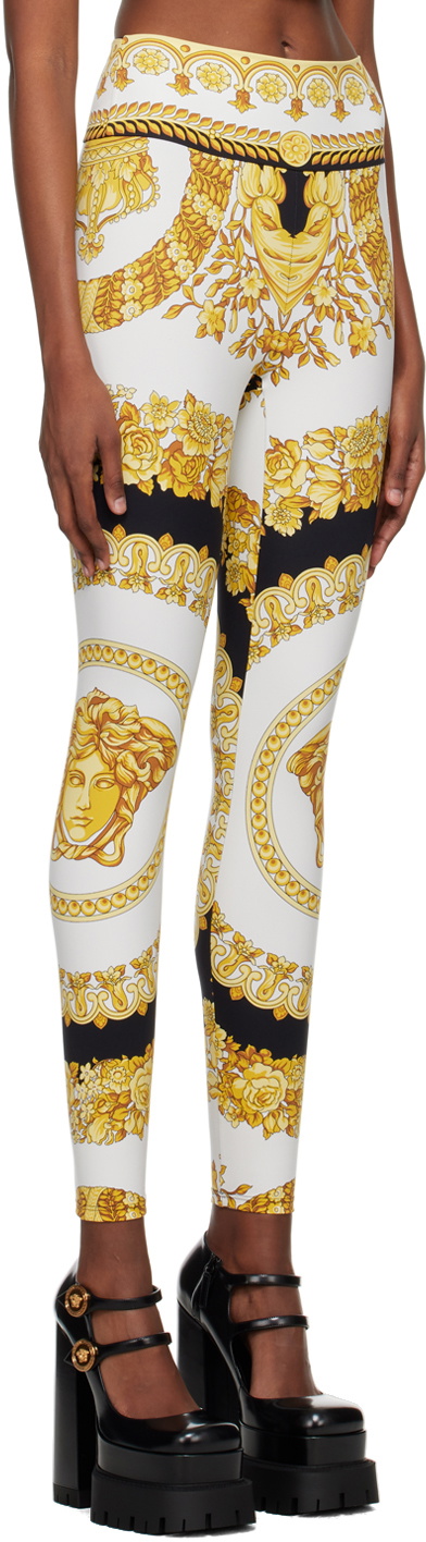 Versace Underwear White Barocco Sport Leggings
