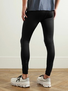 ON - Performance Logo-Print Stretch Recycled-Jersey Running Tights - Black