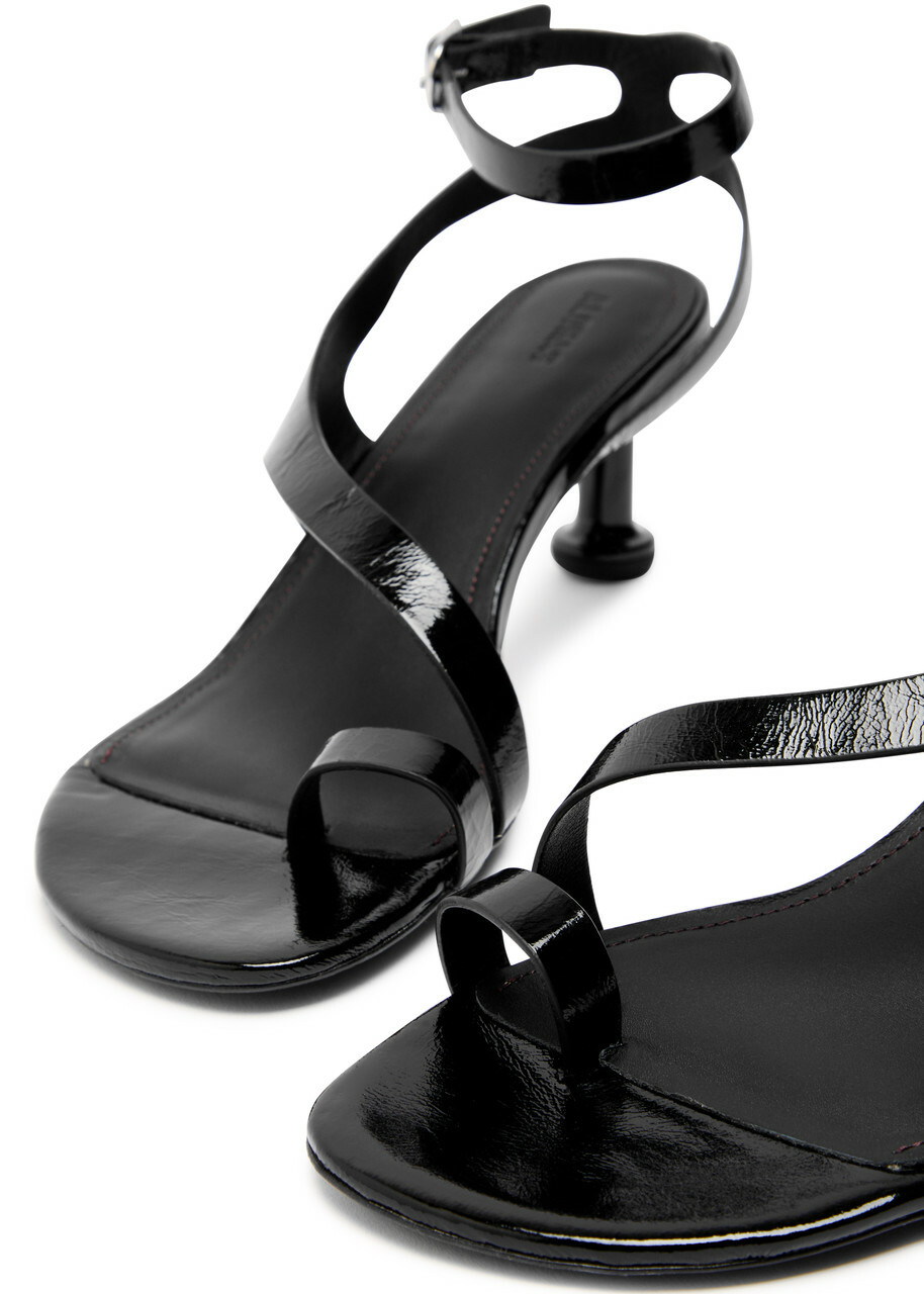 Alohas Miquela Onix Patent Leather Sandals Black