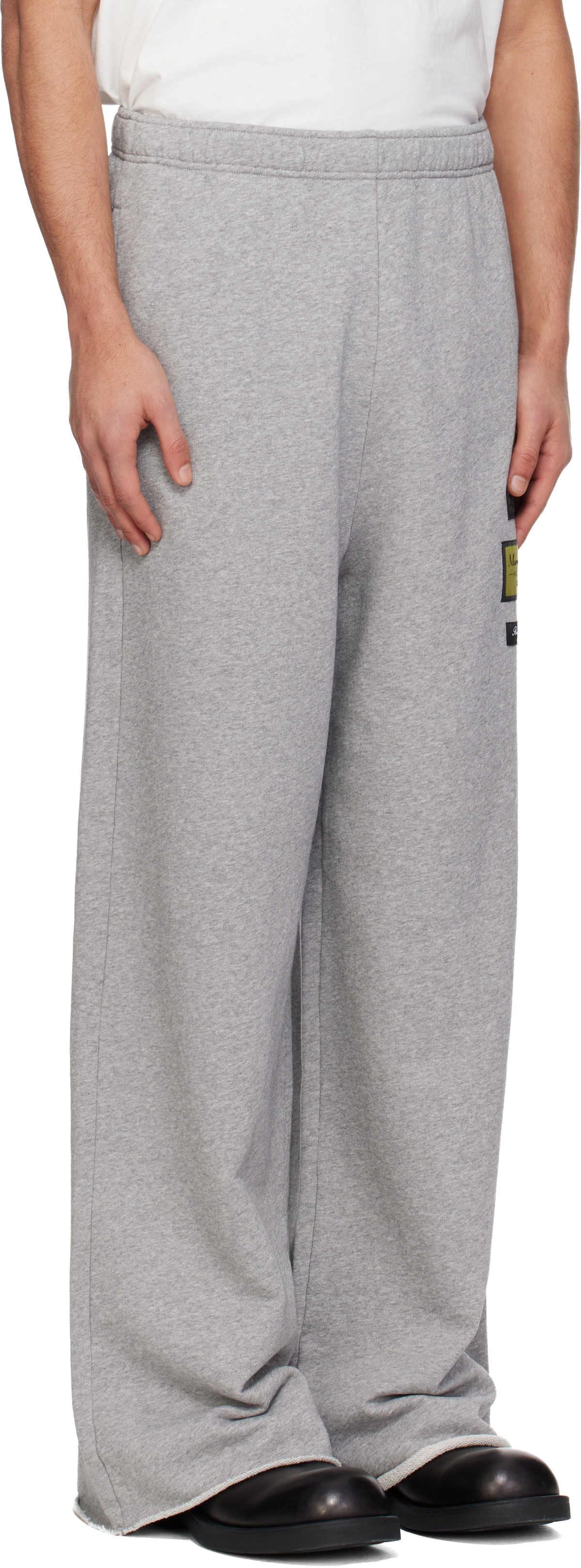 MM6 Maison Margiela Gray Label Patch Sweatpants
