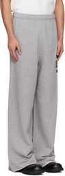 MM6 Maison Margiela Gray Label Patch Sweatpants