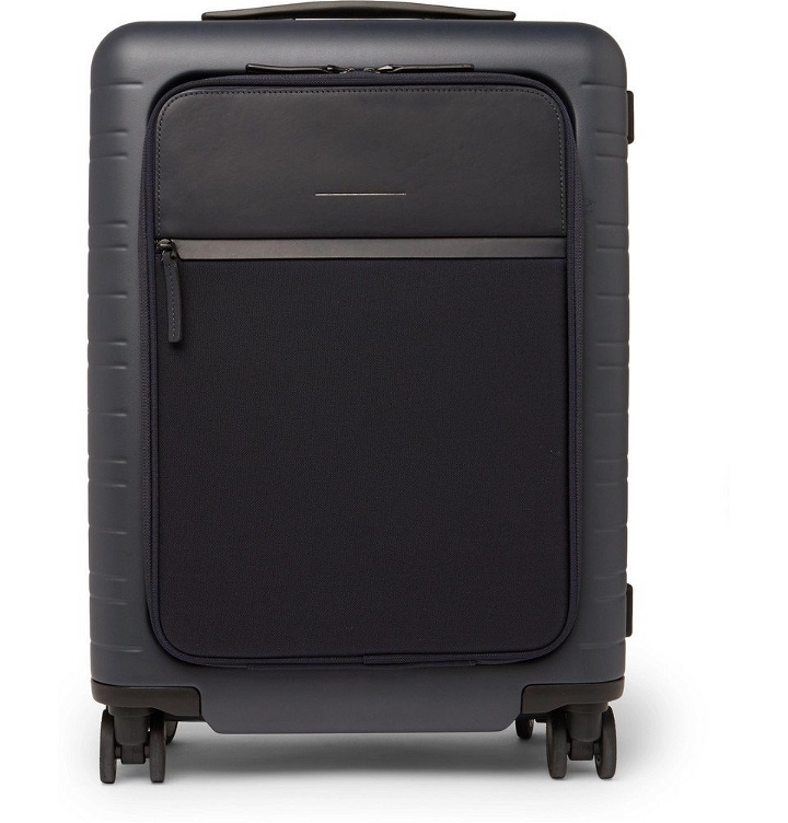 Photo: Horizn Studios - M5 55cm Polycarbonate, Nylon and Leather Carry-On Suitcase - Navy