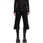 Rick Owens Black Tower Bolan Cutoff Jeans