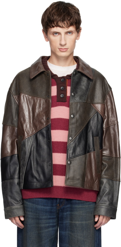 Photo: Andersson Bell Black & Brown Patchwork Leather Jacket