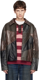 Andersson Bell Black & Brown Patchwork Leather Jacket