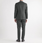 CANALI - Slim-Fit 130s Sharkskin Wool Suit Trousers - Gray