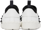 Valentino Garavani White & Black Rockstud Untitled Sneakers